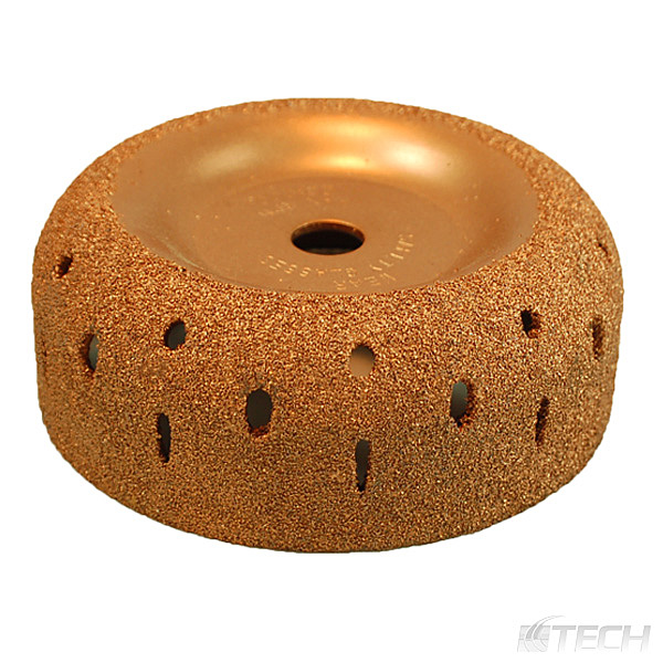 Tungsten Carbide Contour Cup 4" 60 Grit - Buffing Cones