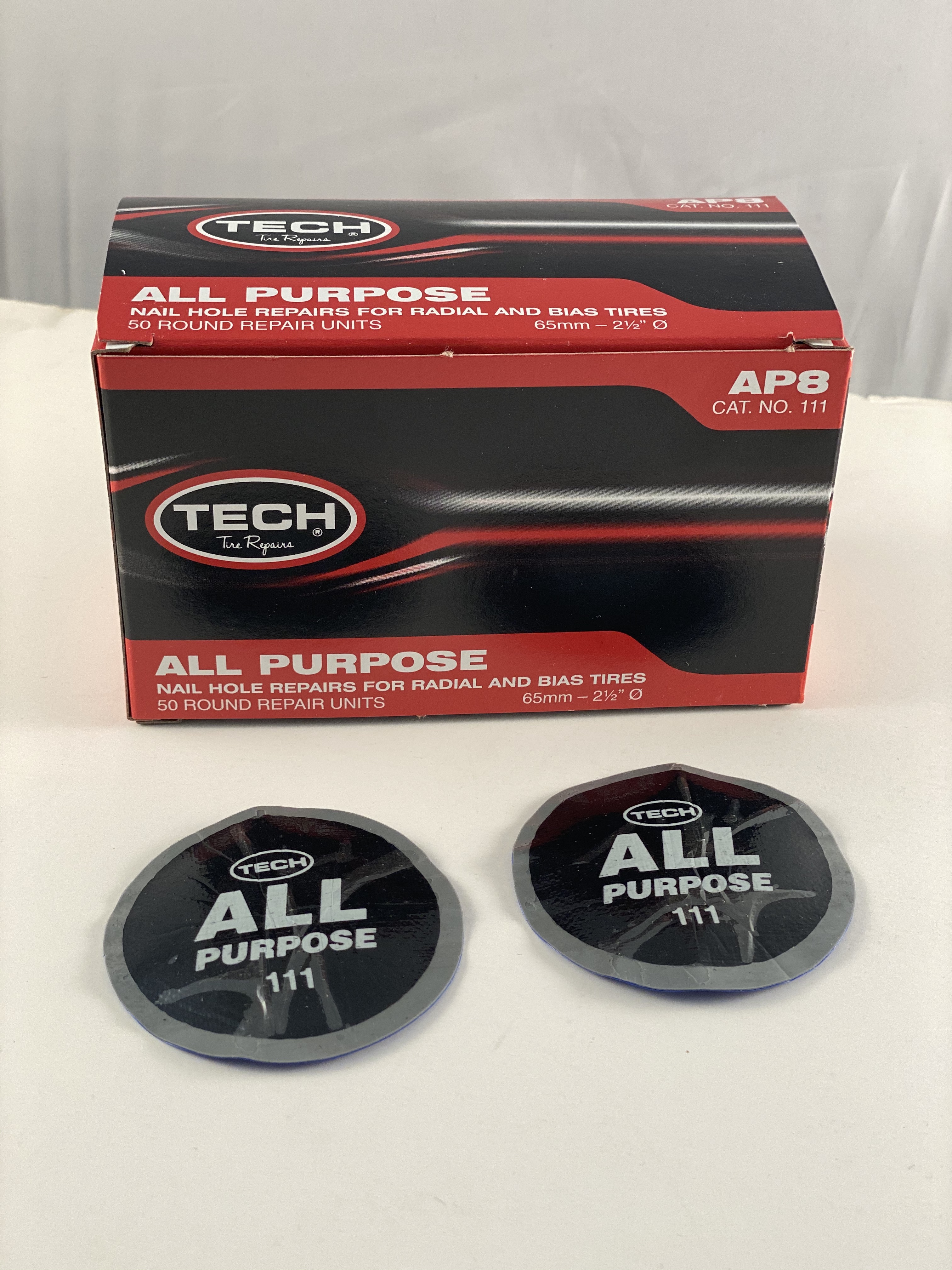 Tech Round All Purpose Repair 2-1/2" dia. 50/Box - Universal Repairs