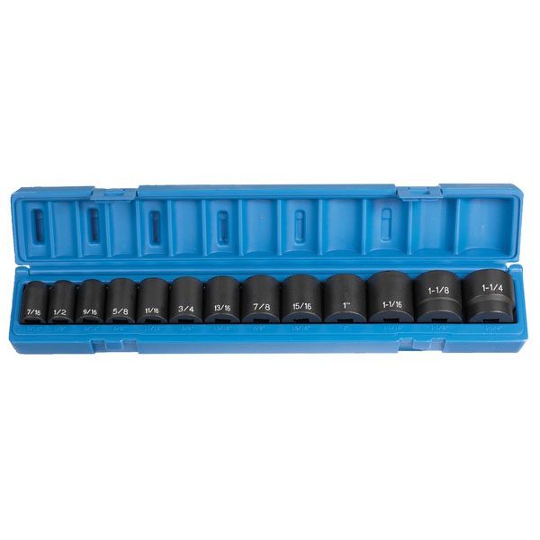 1/2" Drive Impact Socket Set SAE 13 Piece - Socket Sets