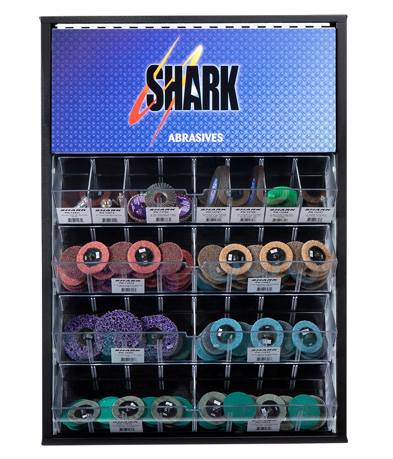 Shark Metal Cabinet with 2" Abrasives and Finger Discs - Vehicle Service Equip. & Acc