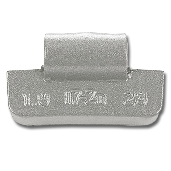 Zinc Wheel Weight 1.00 oz. I7 Type Truck Uncoated 25/Box - Wheel Weights