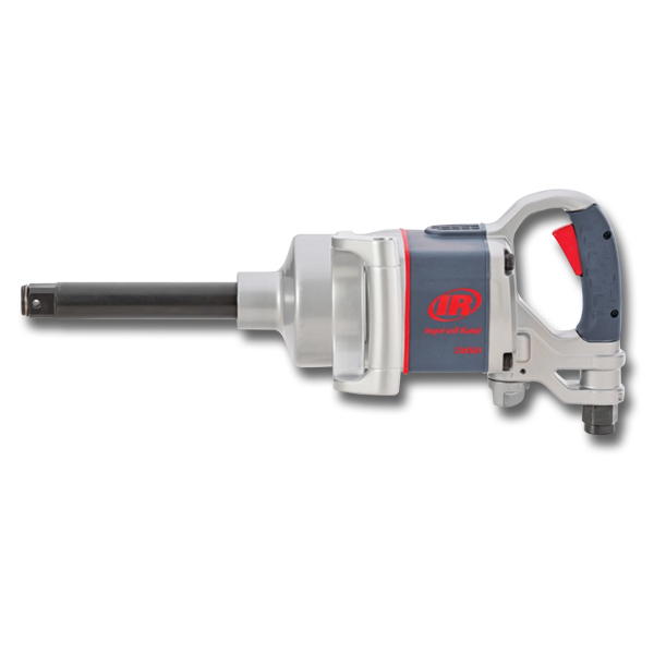 1" Air Impact Wrench, 6" Ext Anvil, 2100 ft-lb Torque, Friction Ring-Thru-hole Retainer, D-handle Inside Trigger - Impact Wrenches 1" and Spline