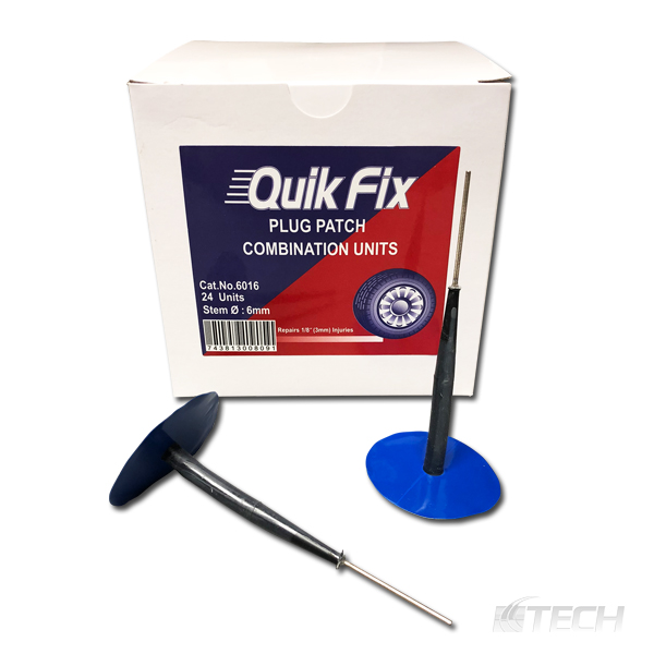 Tech Quik Fix Patch and Plug 1/4" 24/Box - Tube Repairs