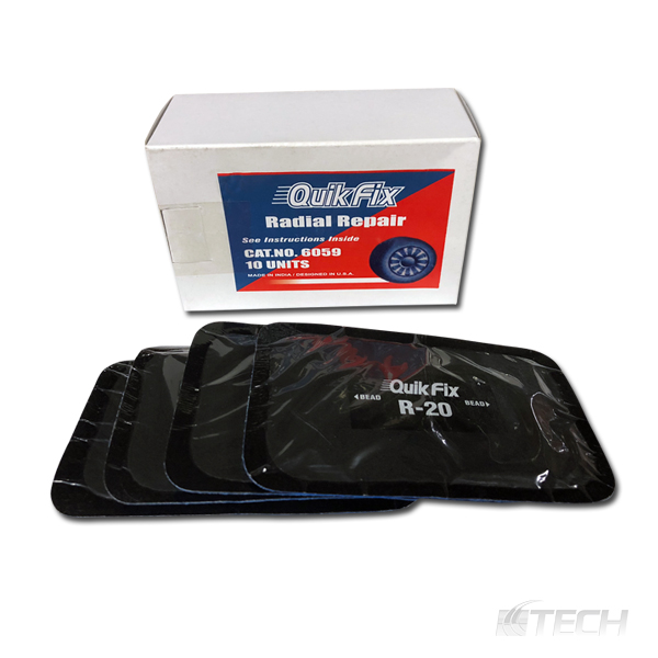 Tech Quik Fix Radial Repair 3" x 5" 10/Box  R-20 - Radial Tire Repairs