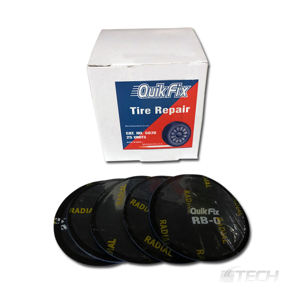 Tech Quik Fix Round Repair 2-3/8" dia. 25/Box  RB-0 - Bias Ply Tire Repairs