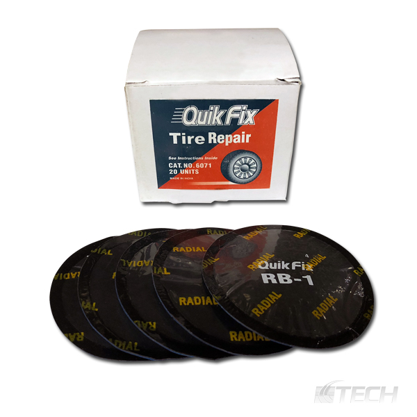 Tech Quik Fix Round Repair 3" dia. 20/Box  RB-1 - Bias Ply Tire Repairs