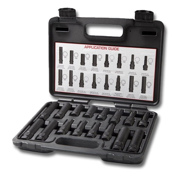 16 Piece Locking Lug Master Key Set - Passenger Lug Nuts and Acc