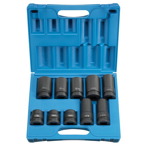 1" Drive Wheel Service Set SAE & Metric 10 Piece - Socket Sets