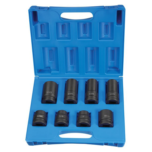 1" Drive Wheel Service Set SAE & Metric 8 Piece - Socket Sets