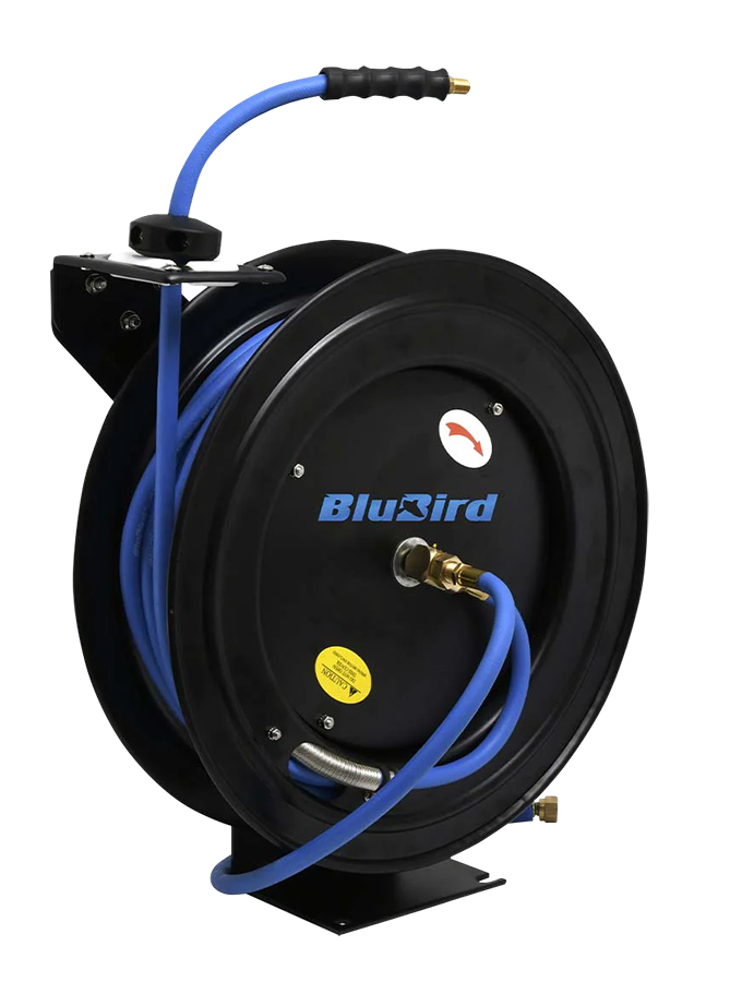 BluBird Retractable Hose Reel w/ 1/2" x 50' Hose - Hose Reels