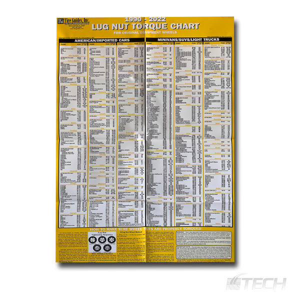 Laminated Lug Nut Torque Chart - Truck Studs / Nuts