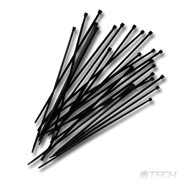 Black UV 4" Zip Ties 18# 100/Bag - Miscellaneous