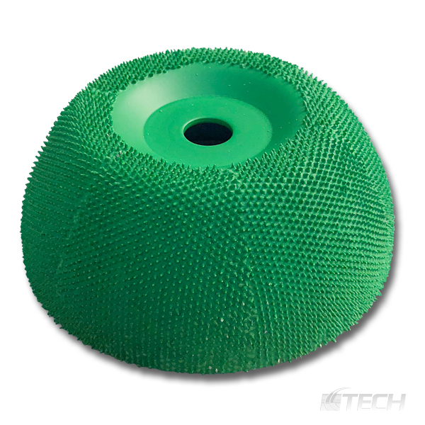 3" x 1-1/4" Contour Wheel 50G Green - Buffing Cones