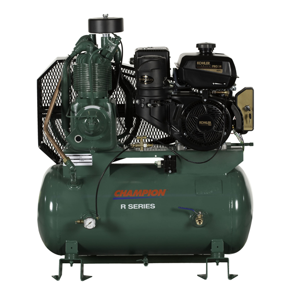 13 HP Gas Compressor W/ Kohler Engine & 30 Gal. Tank - Gas Powered