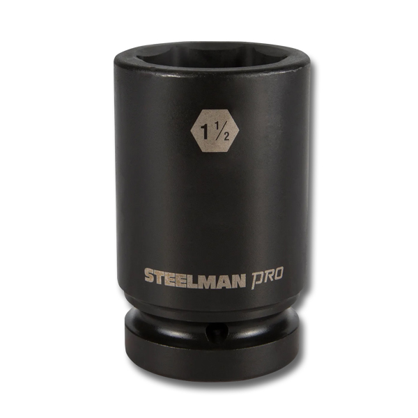 Steelman 1" Drive Impact Socket 1-1/2" Deep - 1" and Spline Drive