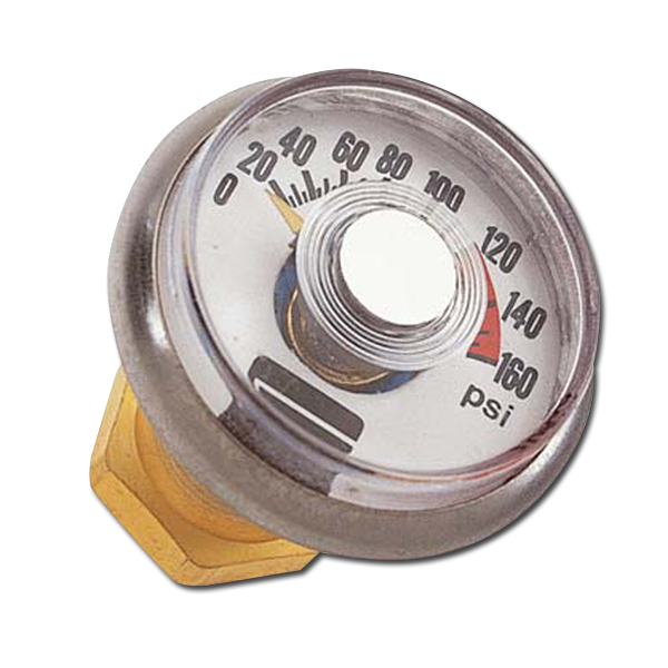 Haltec Dial Air Gauge Lg. & Super Lg Bore 0-160 psi - Valves (OTR / Specialty)