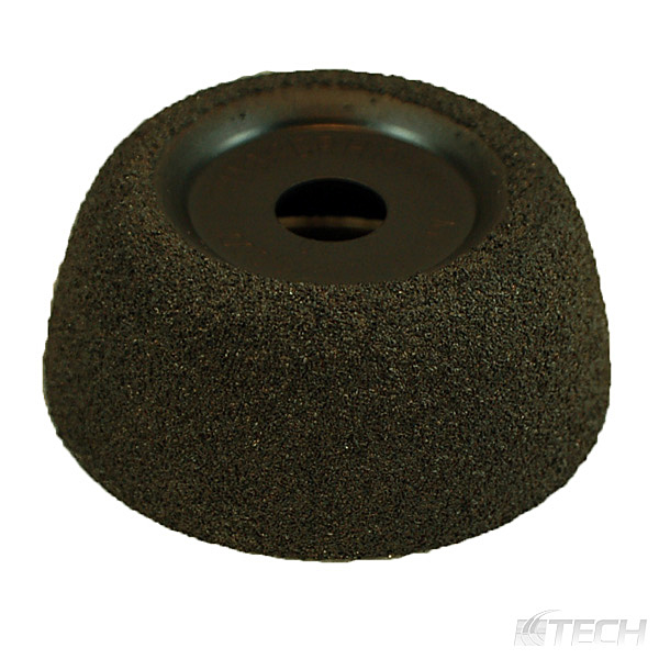 Crushed Grit Contour Wheel 2" 60 Grit 130 - Buffing Cones