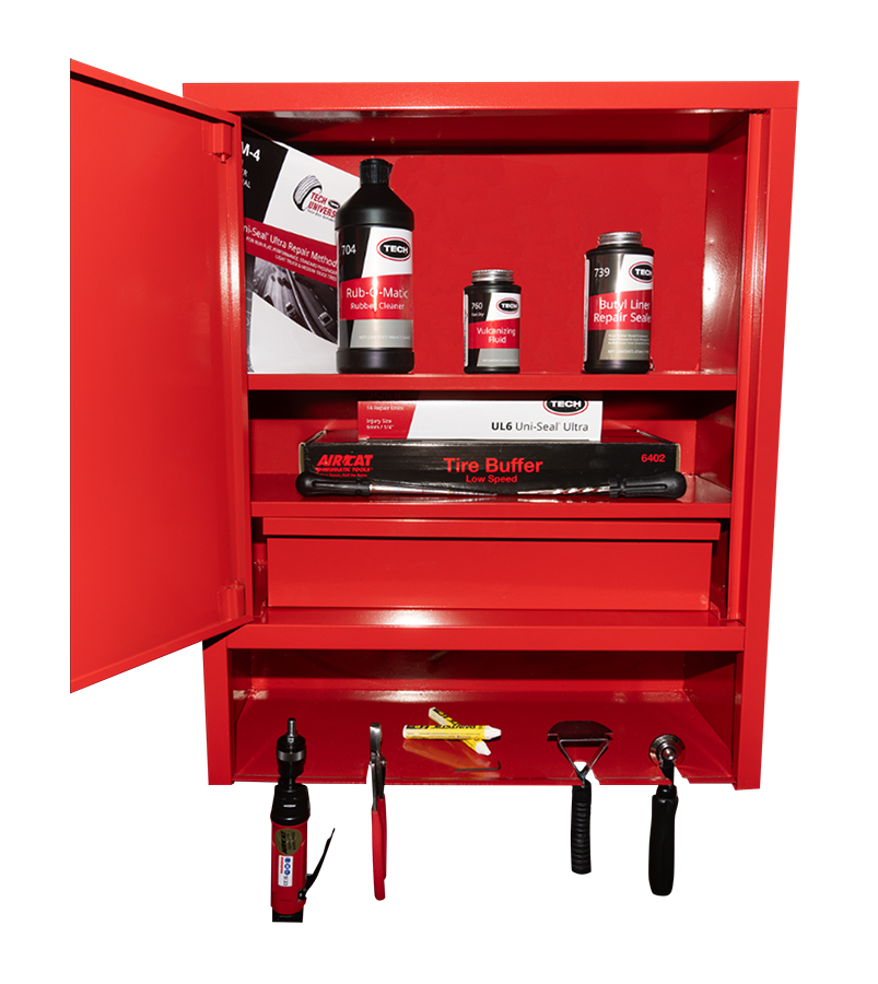 Tech Pro Loaded Automotive Tire Repair Cabinet - Kits, Cabinets and Assortments