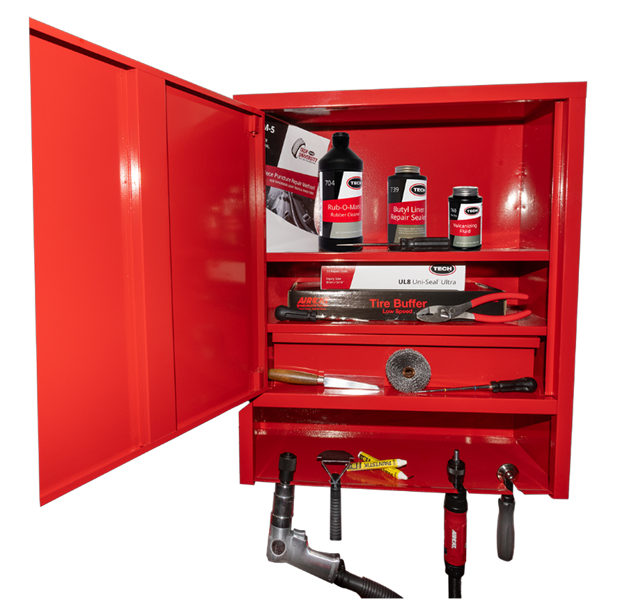 Tech Pro Loaded Commercial Tire Repair Cabinet - Kits, Cabinets and Assortments