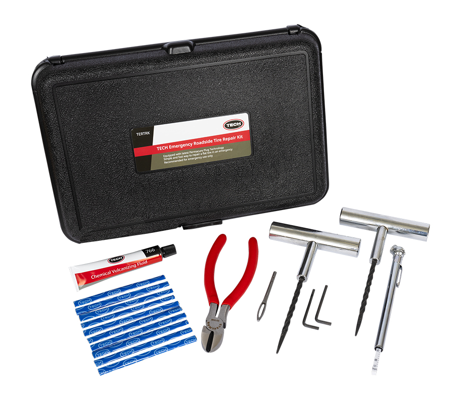 Tech Emergency Roadside Tire Repair Kit - Kits, Cabinets and Assortments