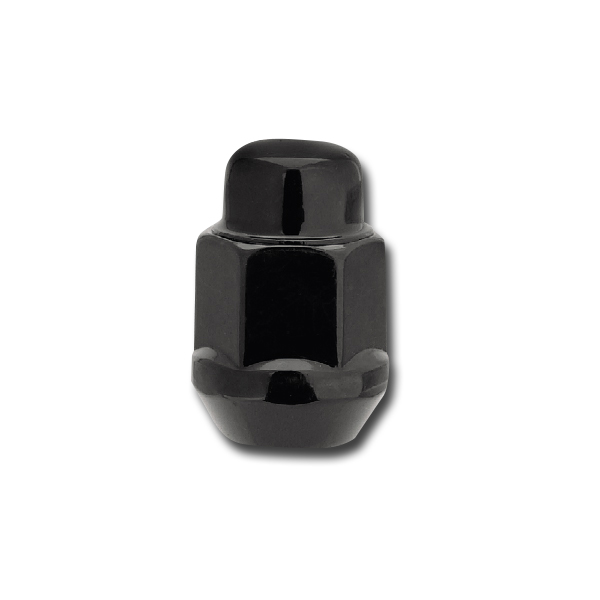 7/16" Bulge Acorn Lug Nut Black - Passenger Lug Nuts and Acc