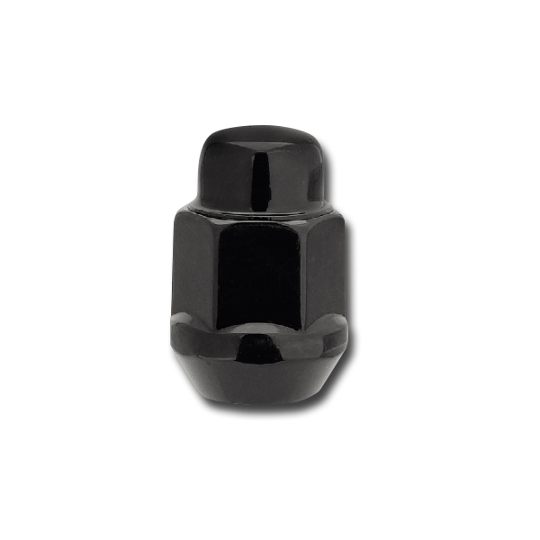 1/2" Bulge Acorn Lug Nut Black - Passenger Lug Nuts and Acc