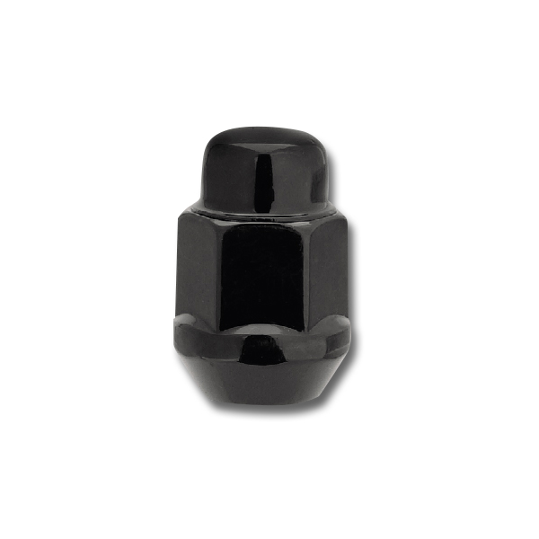 12mm x 1.25 Bulge Acorn Lug Nut Black - Passenger Lug Nuts and Acc