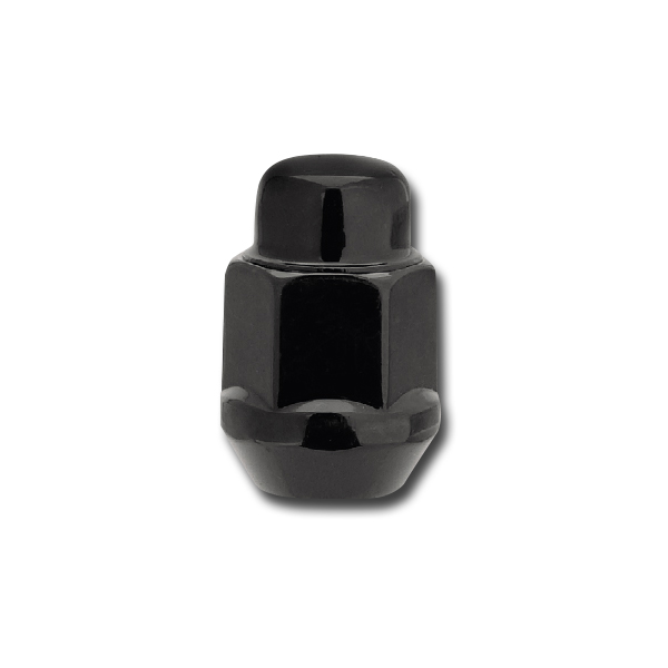 12mm x 1.50 Bulge Acorn Lug Nut Black - Passenger Lug Nuts and Acc