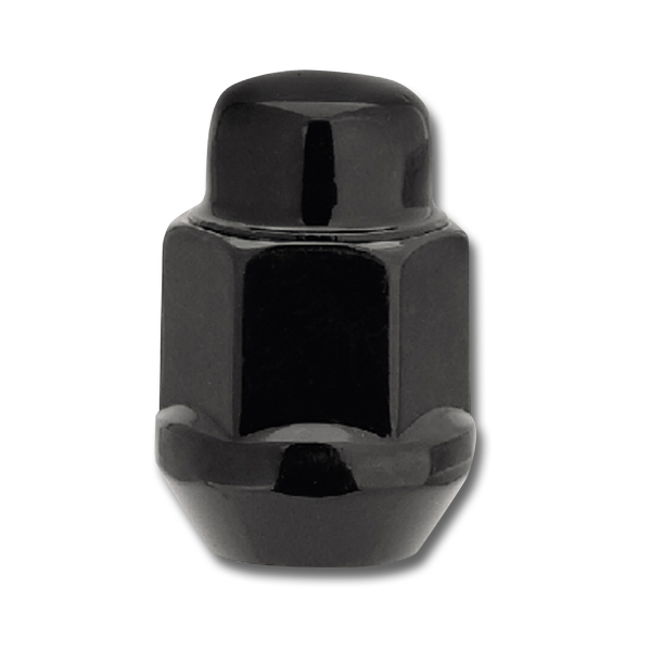 14MM Black Bulge Duplex Nut 1709DBK - Passenger Lug Nuts and Acc