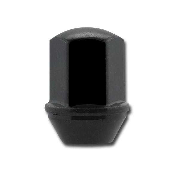 9/16" Bulge Duplex Long Nut 1710DLBK Black - Passenger Lug Nuts and Acc