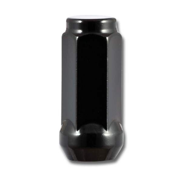 14MM X 2.00 Black Acorn Nut 1.90" Extra Long 3/4" Hex - Passenger Lug Nuts and Acc