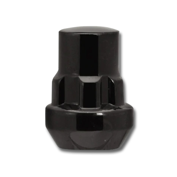 12MM X 1.50  Wheel Lock Black Acorn Nut Set With 13/16" Hex - Passenger Lug Nuts and Acc