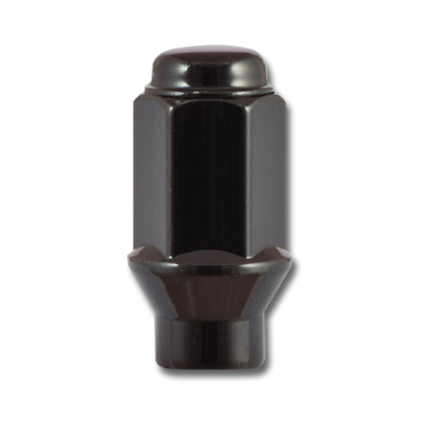 12MM X 1.25 ET Long Bulge Nut Black - Passenger Lug Nuts and Acc